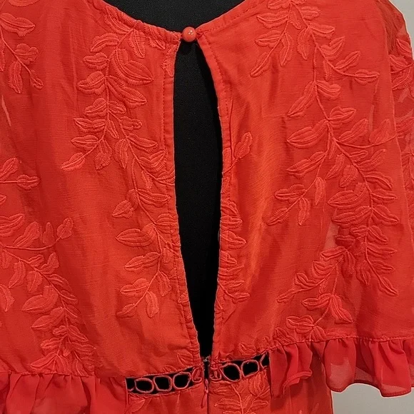 Selfie Leslie Caspar Batwing Red Dress - Picture 7 of 8